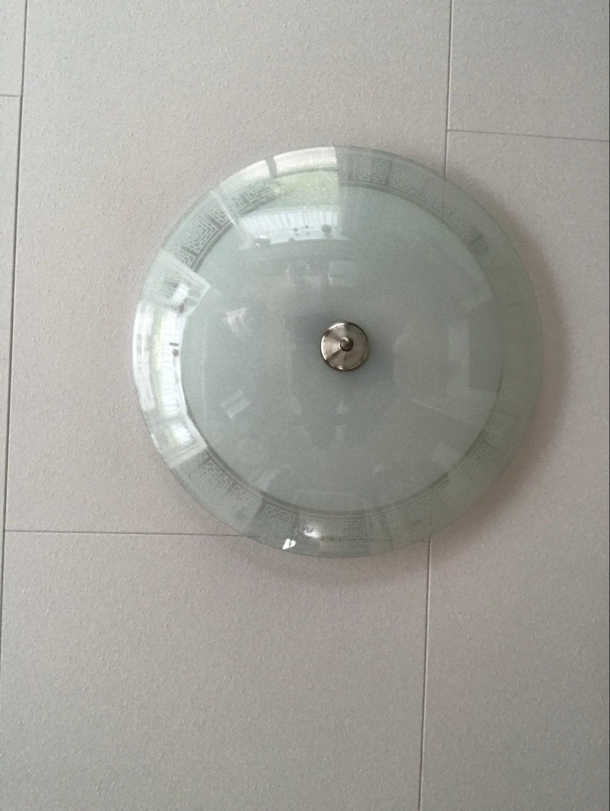 Plafondlamp met glazen kap - Modern design, Huis en Inrichting, Ophalen, Modern, Wit, Plafondlamp