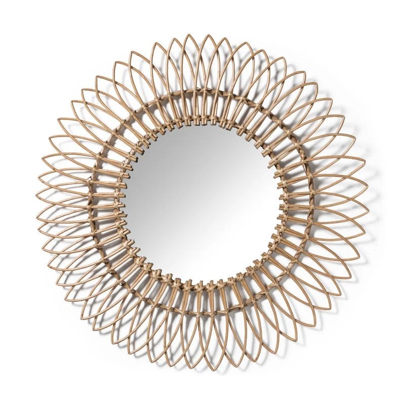 Xenos Rotan Zonnespiegel - Diameter 76 cm, Ophalen, Rond, Zo goed als nieuw, 75 tot 100 cm