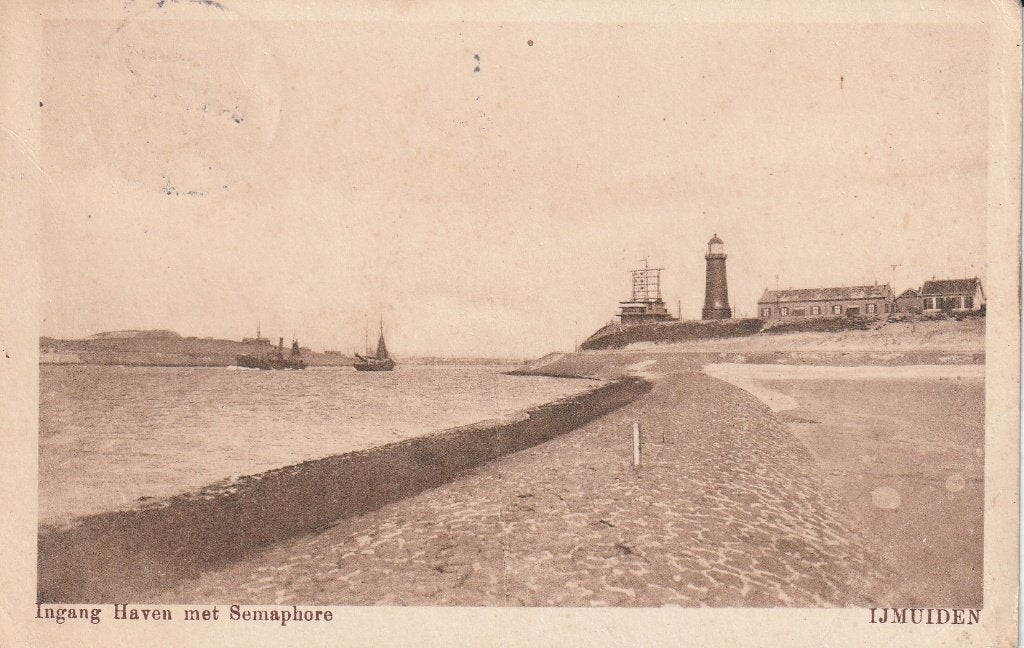 IJmuiden, Verzamelen, Ansichtkaarten | Nederland, Ophalen of Verzenden, Voor 1920, Gelopen, Noord-Holland