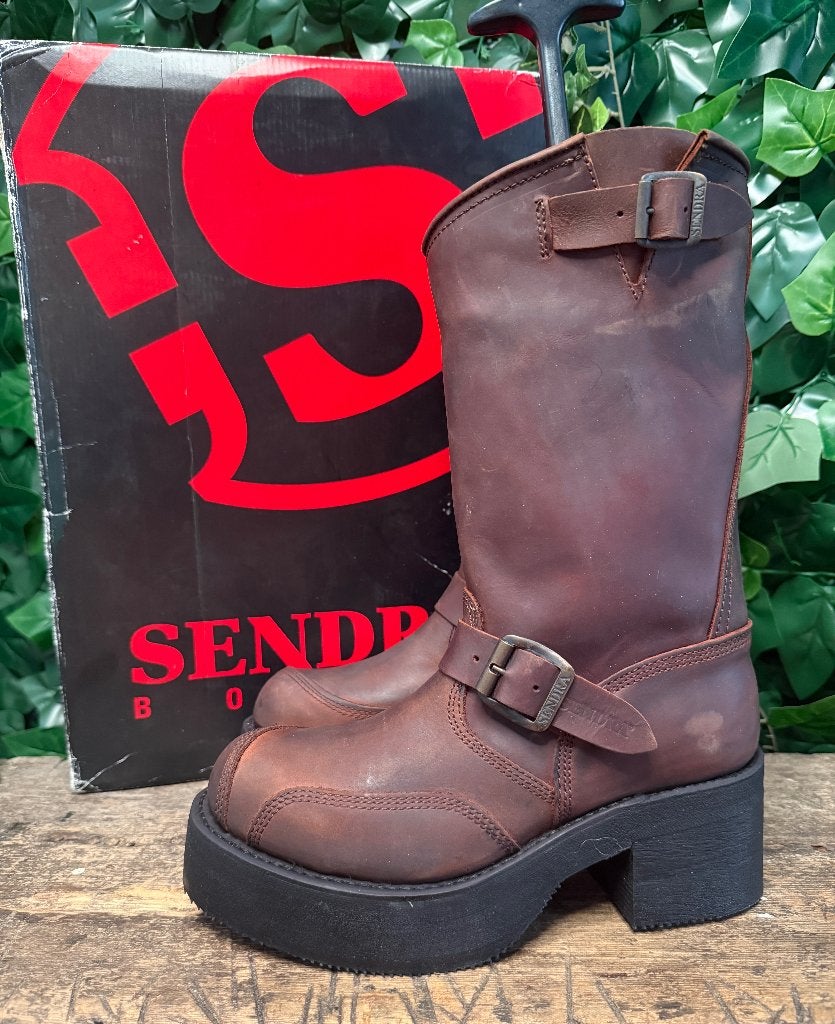 geweldig mooie vintage plateau boots van Sendra maat 39