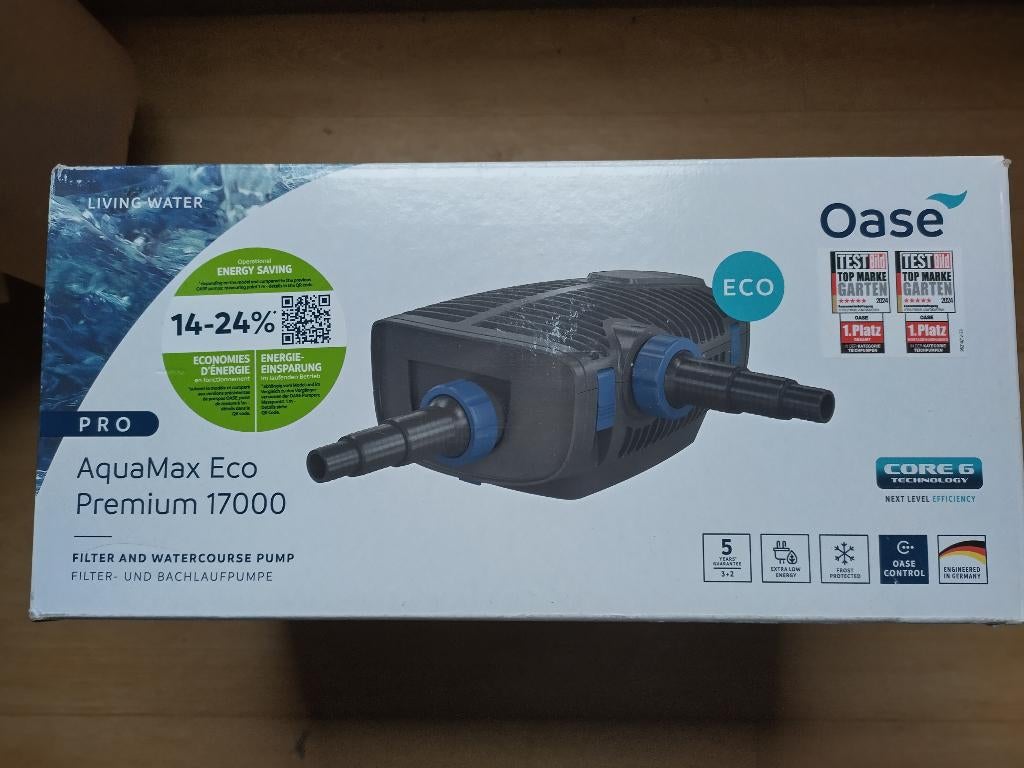 OASE Aquamax Eco Premium 17000 vijverpomp nieuw, Ophalen of Verzenden, Nieuw, Vijverpomp