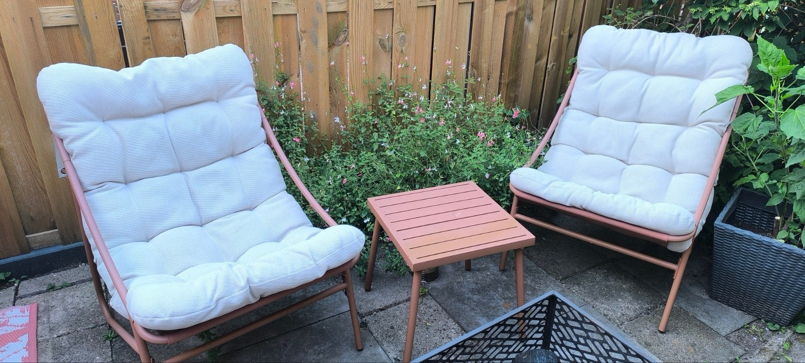 Moderne Progarden Loungeset met Terracotta Frame en Kussens, Overige materialen, Bijzettafel, Nieuw, Loungeset