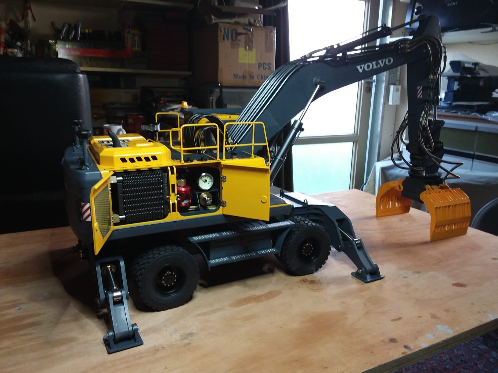 Lesu RC 1/14 banden / wielkraan  BouwKit, Ophalen of Verzenden, Nieuw, Schaal 1:14, Auto offroad