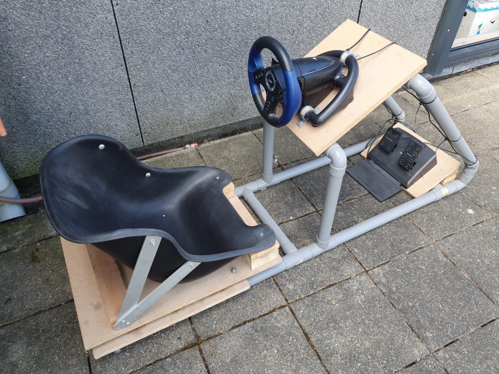 Zelfbouw Playseat met originele verstelbare kartstoel, Ophalen, Overige merken, Gebruikt