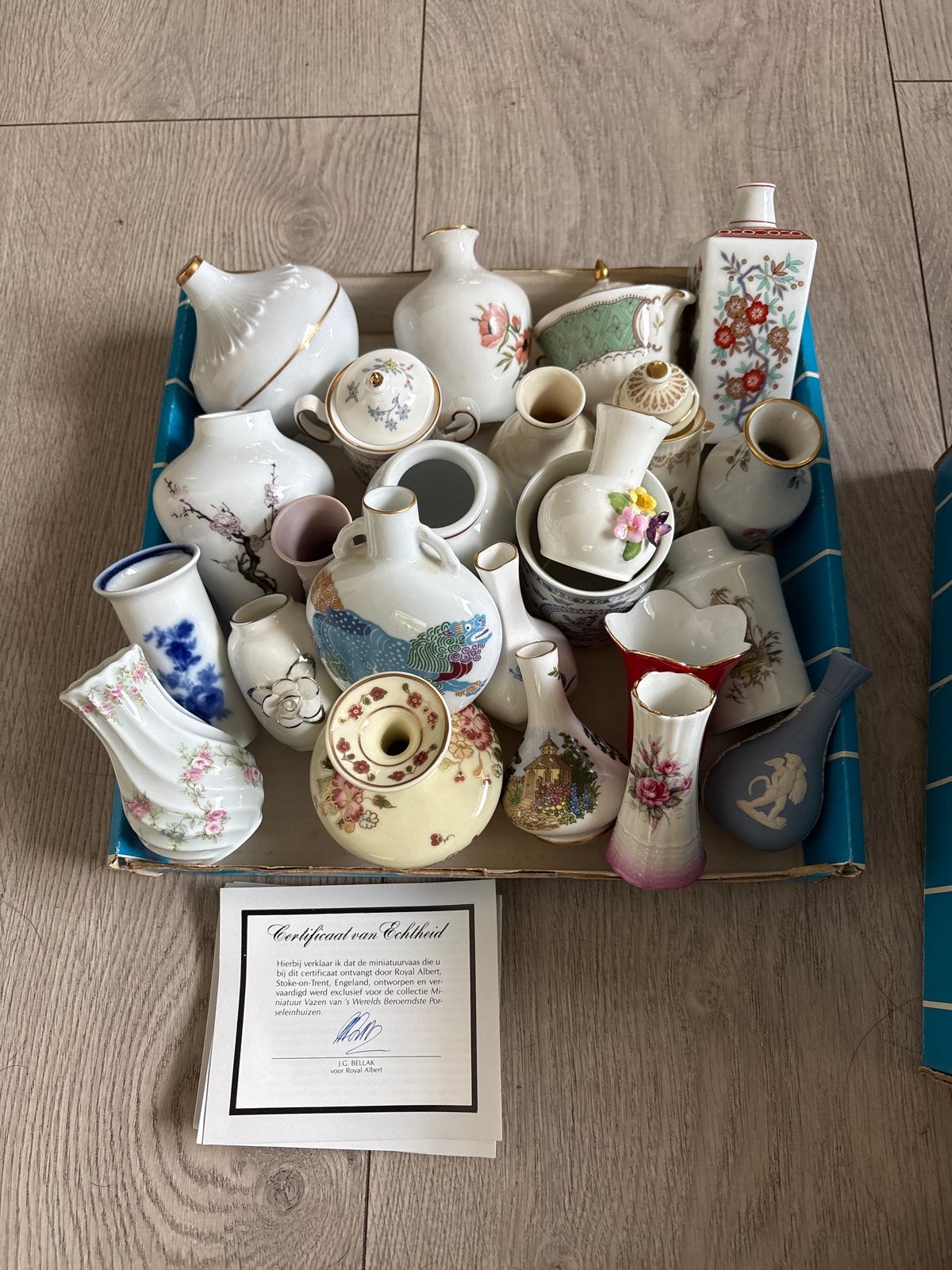 Franklin Mint Miniatuurvazen Collectie - Royal Albert, Spode, Ophalen of Verzenden