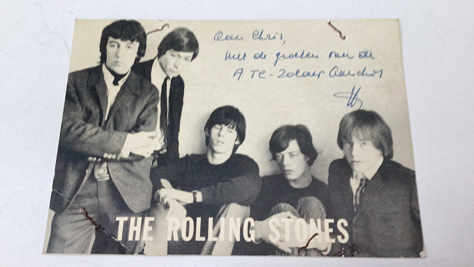 Zeldzame Rolling Stones kaart 1964, Ophalen of Verzenden, Zo goed als nieuw, Foto of Kaart