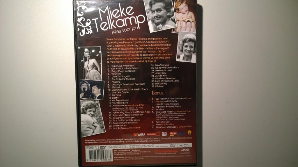 Mieke Telkamp - Alles Voor Jou (DVD), Alle leeftijden, Ophalen of Verzenden, Zo goed als nieuw