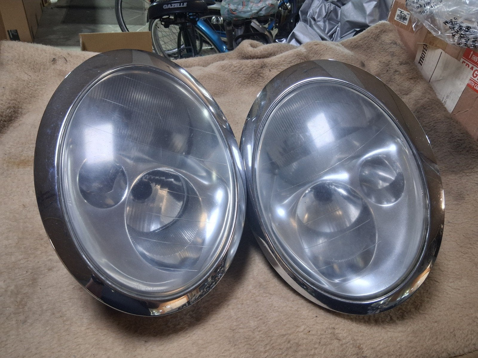 Setje koplampen Mini Cooper R50 R53, Ophalen, Mini