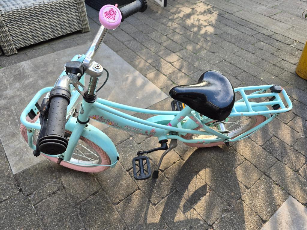 Meisjesfiets 16 inch Supersuper, Fietsen en Brommers, Fietsen | Meisjes, Ophalen, Terugtraprem, Gebruikt, 16 inch