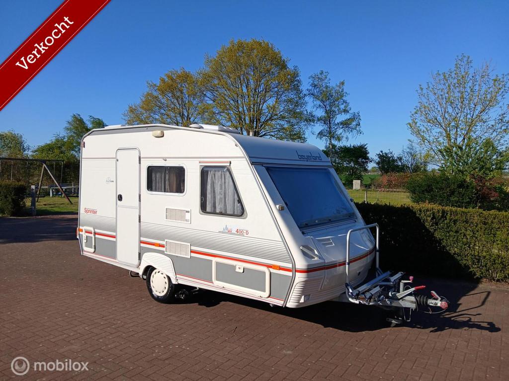 Beyerland 400, Leuke lichtgewichtcaravan, Voortent + Mover!, Caravans en Kamperen, Caravans, Bedrijf, Beyerland, Mover, Tot en met 4