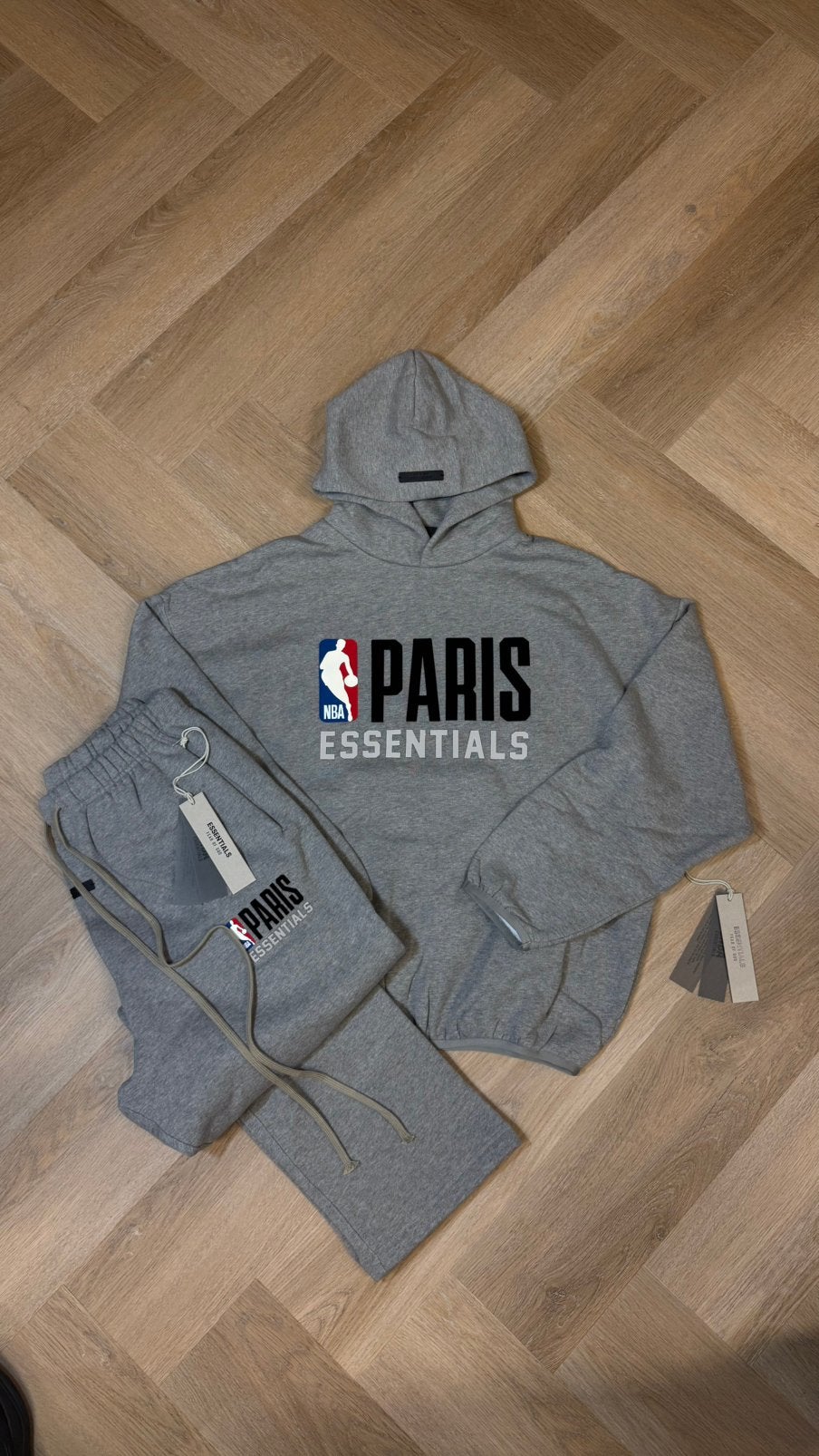 FEAR OF GOD ESSENTIALS NBA PARIS WINTER SET  S T/M XL, Zwart, Maat 56/58 (XL), Ophalen of Verzenden, Zo goed als nieuw