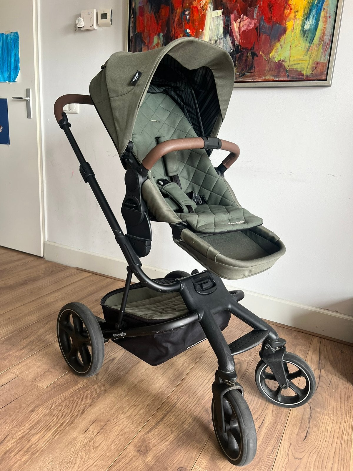 Easywalker Harvey 3 Premium - Esmerald Green, Gebruikt, Verstelbare duwstang, Ophalen, Kinderwagen