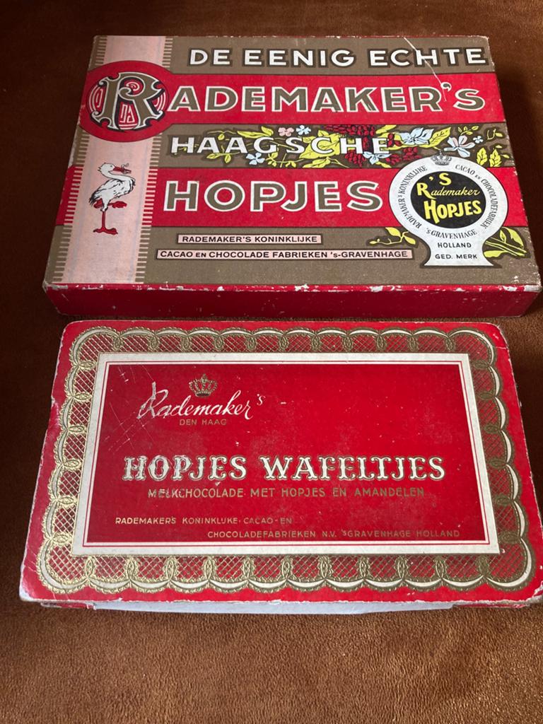 2 kartonnen doosjes hopjes, Verzamelen, Blikken, Ophalen of Verzenden, Zo goed als nieuw, Overige