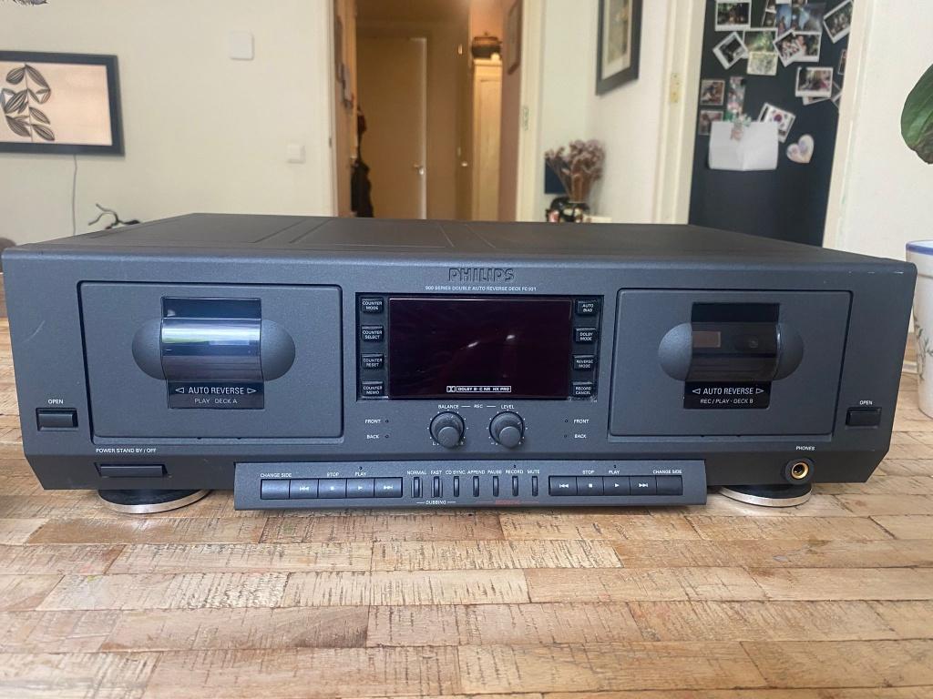 Philips 900 Series Double Auto Reverse Deck FC 931, Ophalen of Verzenden, Dubbel, Philips, Auto-reverse