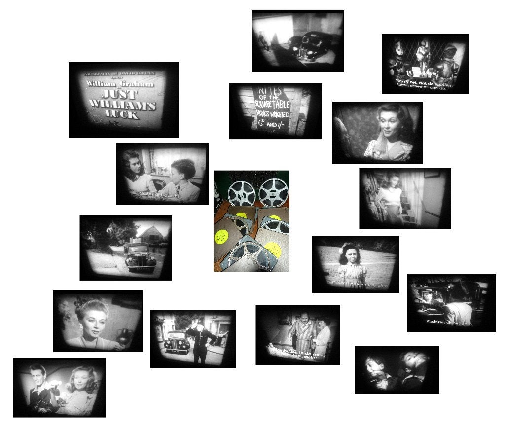8mm film jeugdfilm crimi JUST WILLIAM'S LUCK -1947- UK N8, Ophalen of Verzenden, 8mm film