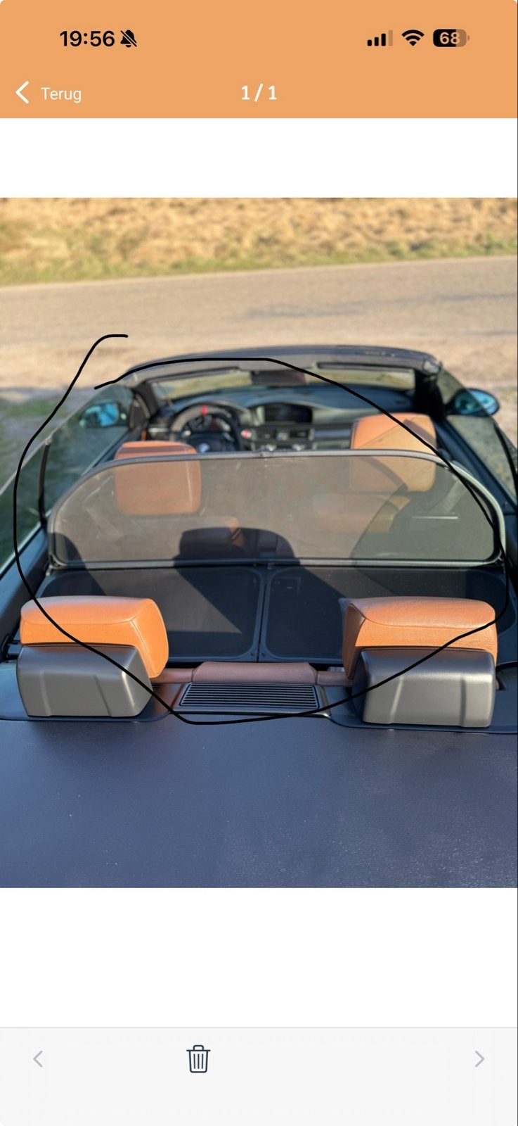 Windscherm BMW 3-Serie cabriolet (2007-2013) orgineel!, Auto diversen, Auto-accessoires, Ophalen, Zo goed als nieuw