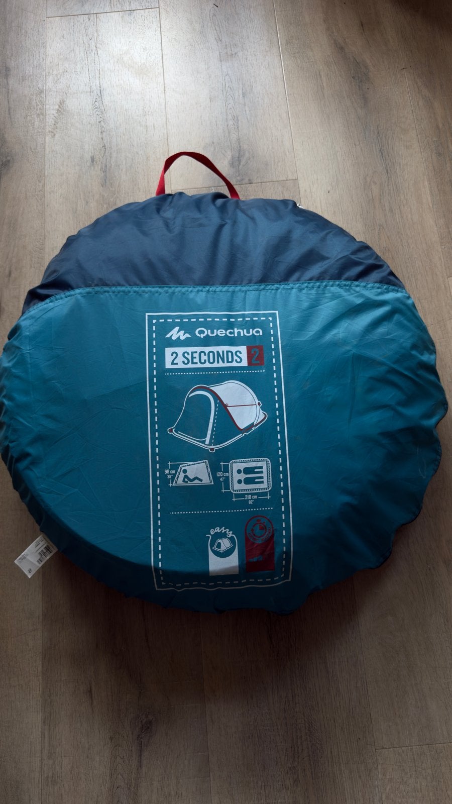 Quechua 2 Seconds 2-persoons tent - Snel op te zetten!, Ophalen of Verzenden, Gebruikt, Tot en met 2