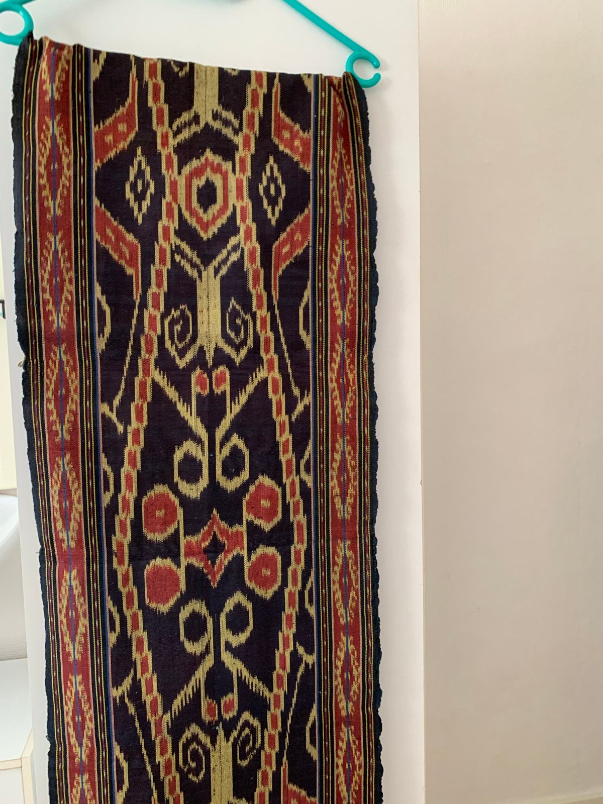 Vintage Indonesische Ikat kleed Handgeweven textiel, Antiek en Kunst, Ophalen of Verzenden