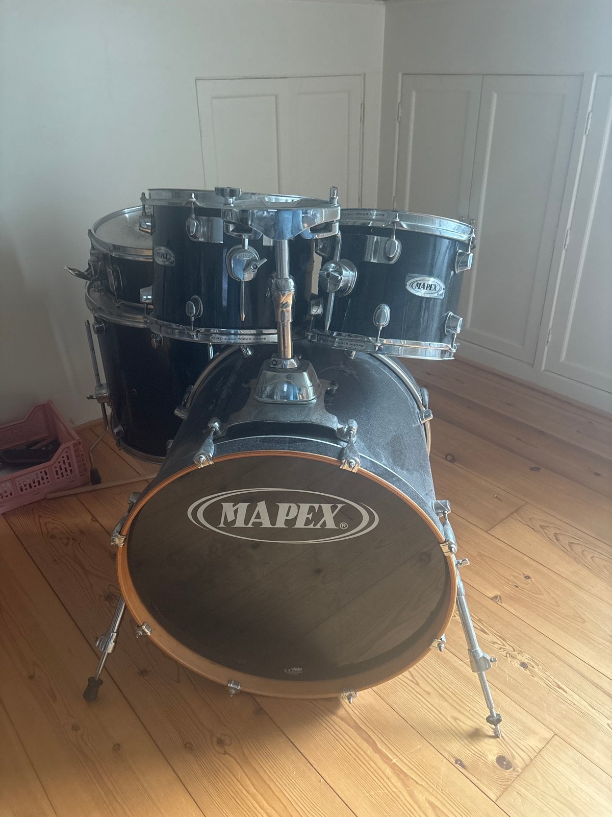 Mapex drumstel met Remo vellen en Pearl hardware, Ophalen of Verzenden, Gebruikt