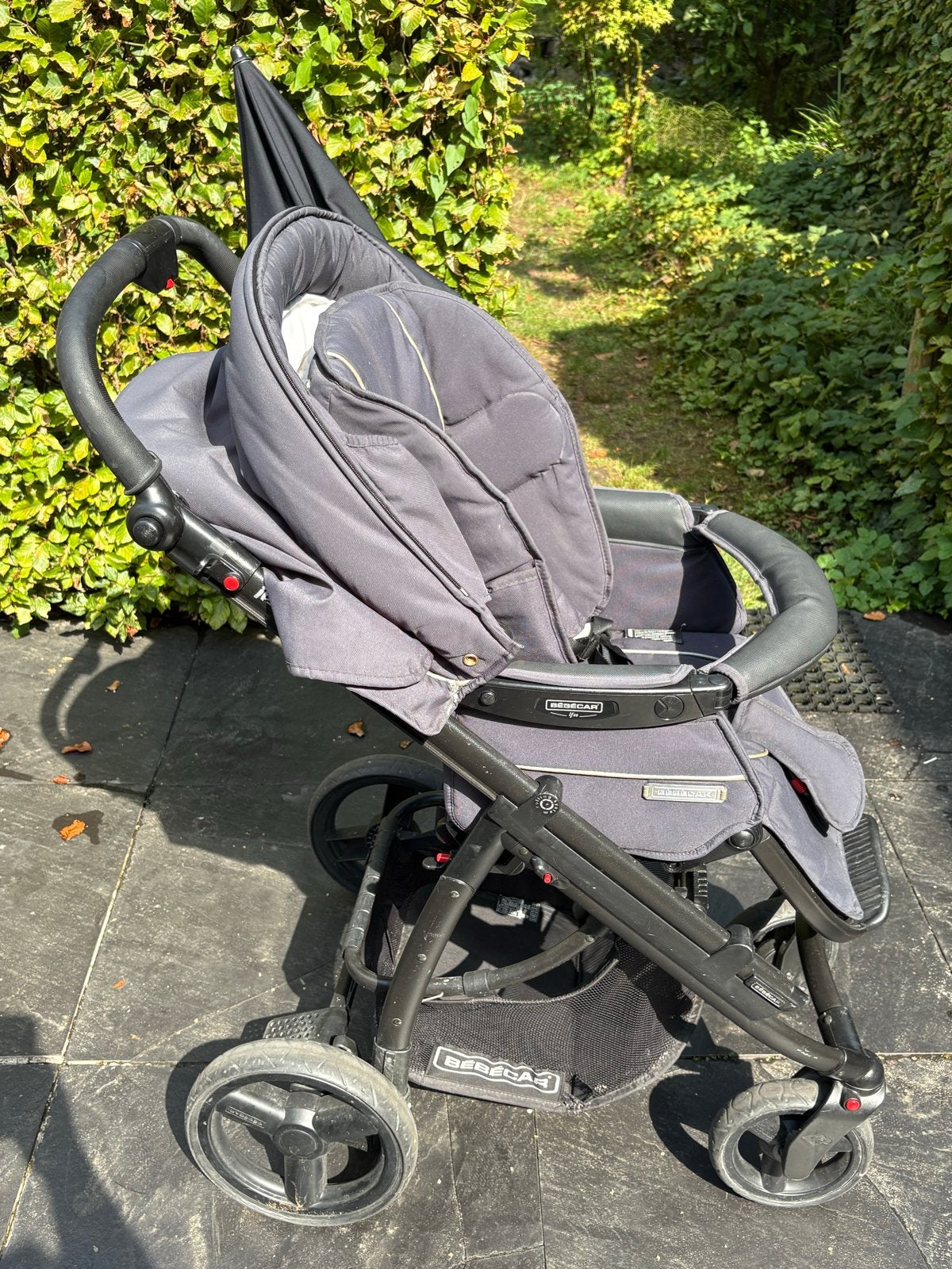 Bebecar kinderwagen met regenhoes en parasol, Ophalen, Gebruikt, Kinderwagen, Overige merken