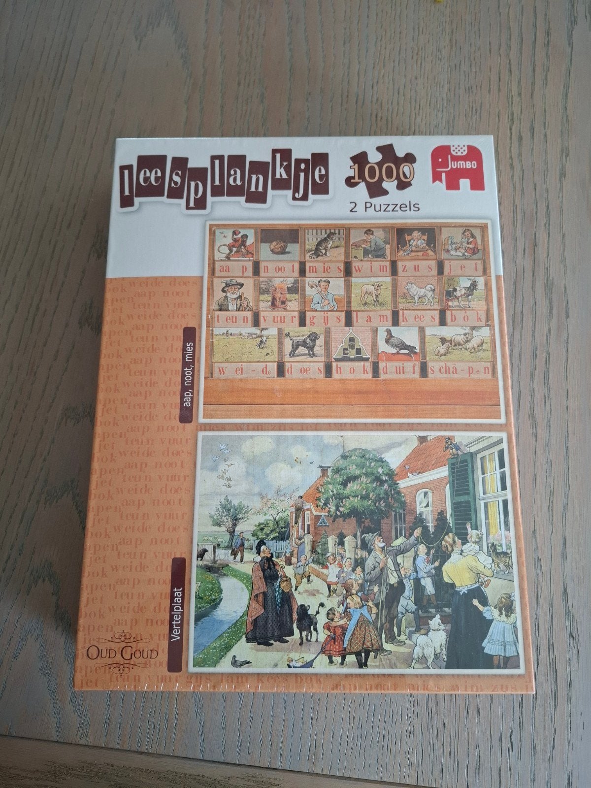 Jumbo Leesplankje Puzzel - 2x 1000 stukjes - Nieuw, Ophalen of Verzenden, 500 t/m 1500 stukjes, Nieuw, Legpuzzel