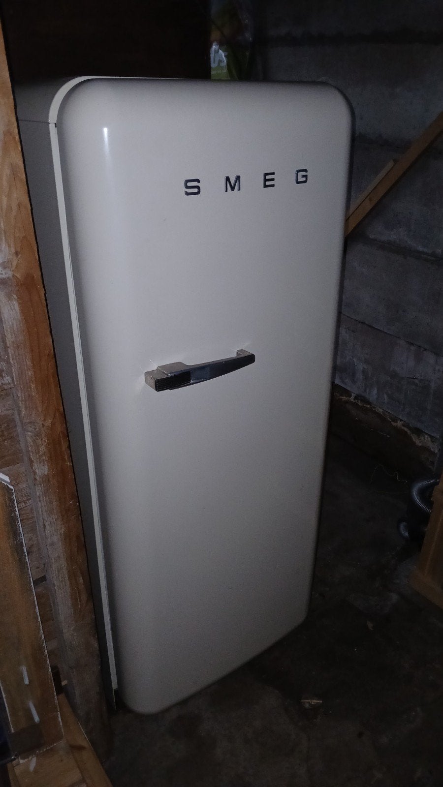 SMEG Koelkast - Crème, Retro Design, Ophalen, 150 tot 200 liter, Gebruikt, 60 cm of meer