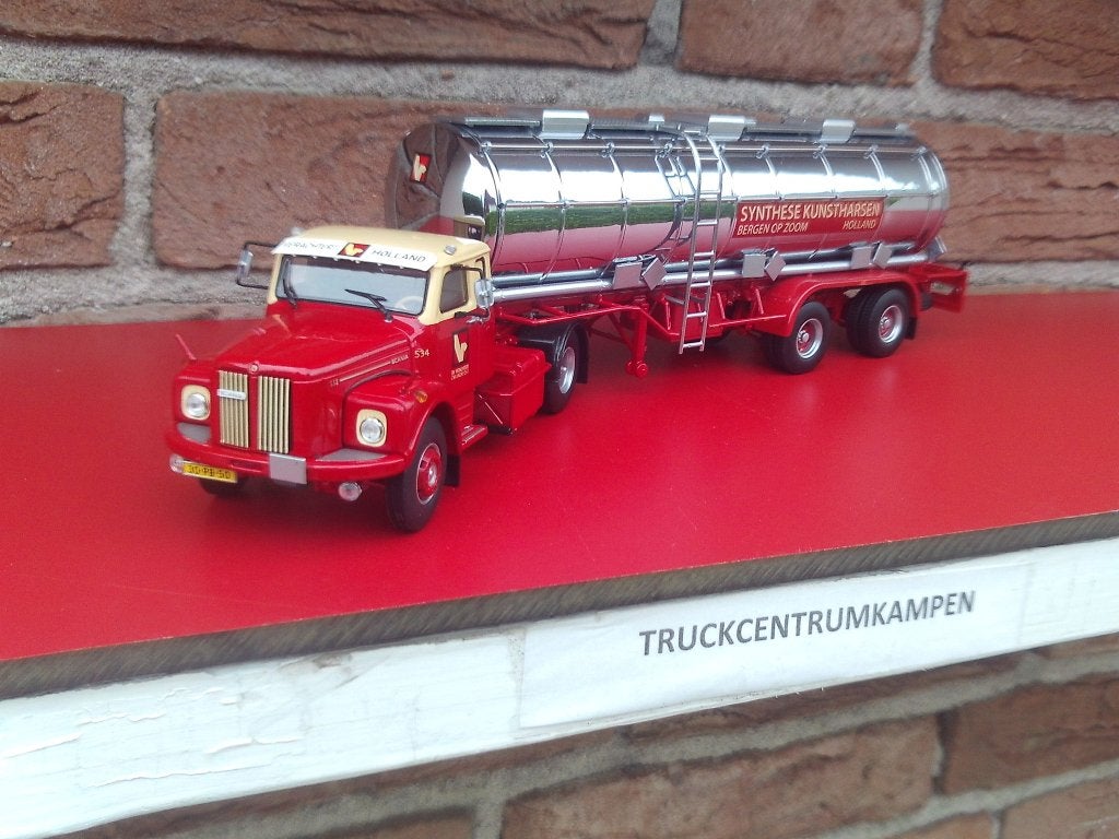 Tekno  Scania  Vabis  met  Tankoplegger  van  Verachtert, Ophalen of Verzenden, Nieuw, Bus of Vrachtwagen, Tekno