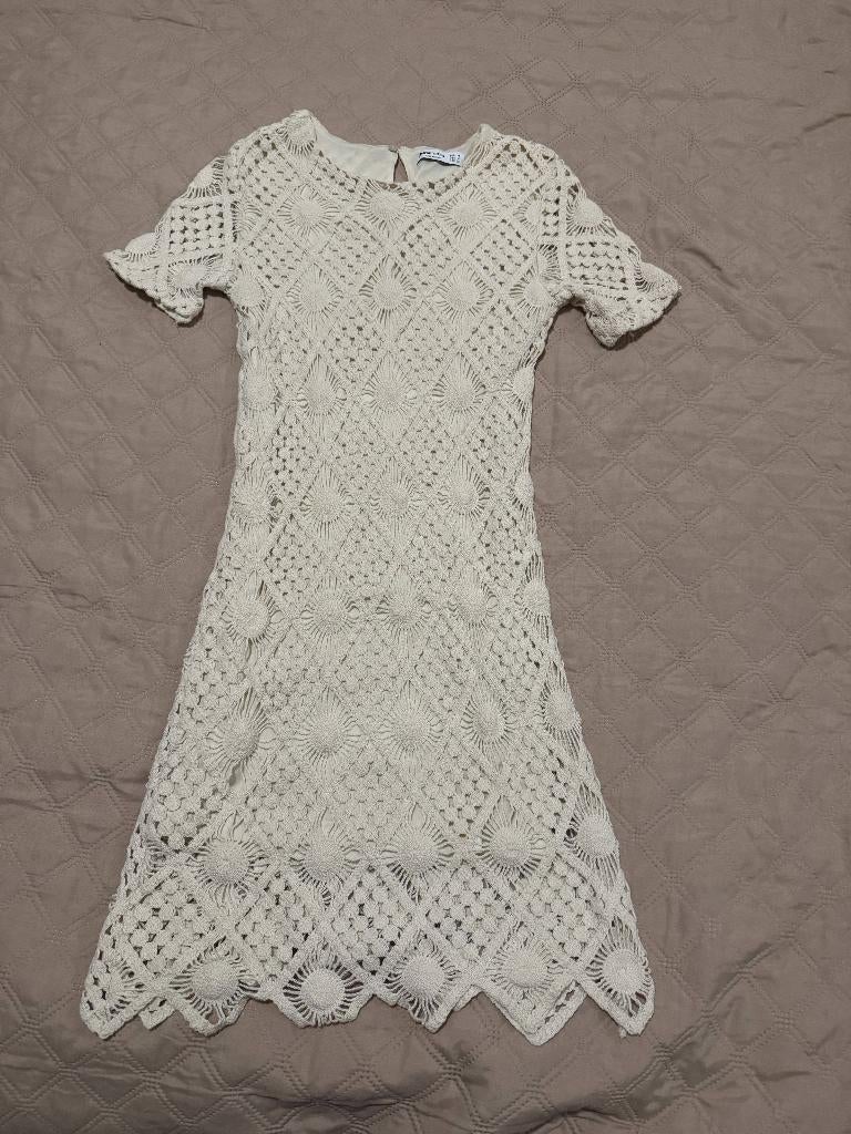 Stradivarius witte kanten jurk maat M – zomers / festival, Maat 38/40 (M), Wit, Ophalen of Verzenden, Zo goed als nieuw