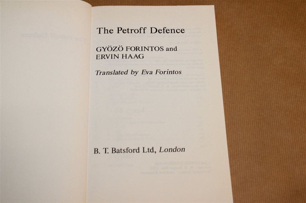 The Petroff Defence — Forintos, Schaakopeningen, Boeken, Sportboeken, Ophalen of Verzenden, Gelezen, Watersport en Hengelsport