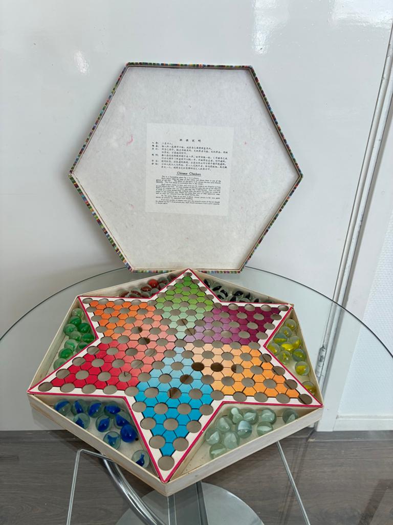 Vintage Chinese Checkers Spel Jaren '60 - Compleet, Een of twee spelers, Ophalen, Gebruikt