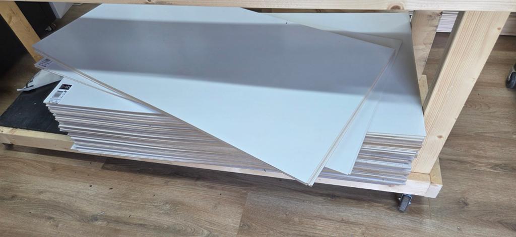 50 stuks MDF plaat wit gecoat 3mm 122,5x61cm, Doe-het-zelf en Verbouw, Hout en Planken, Ophalen, Minder dan 25 mm, Overige typen