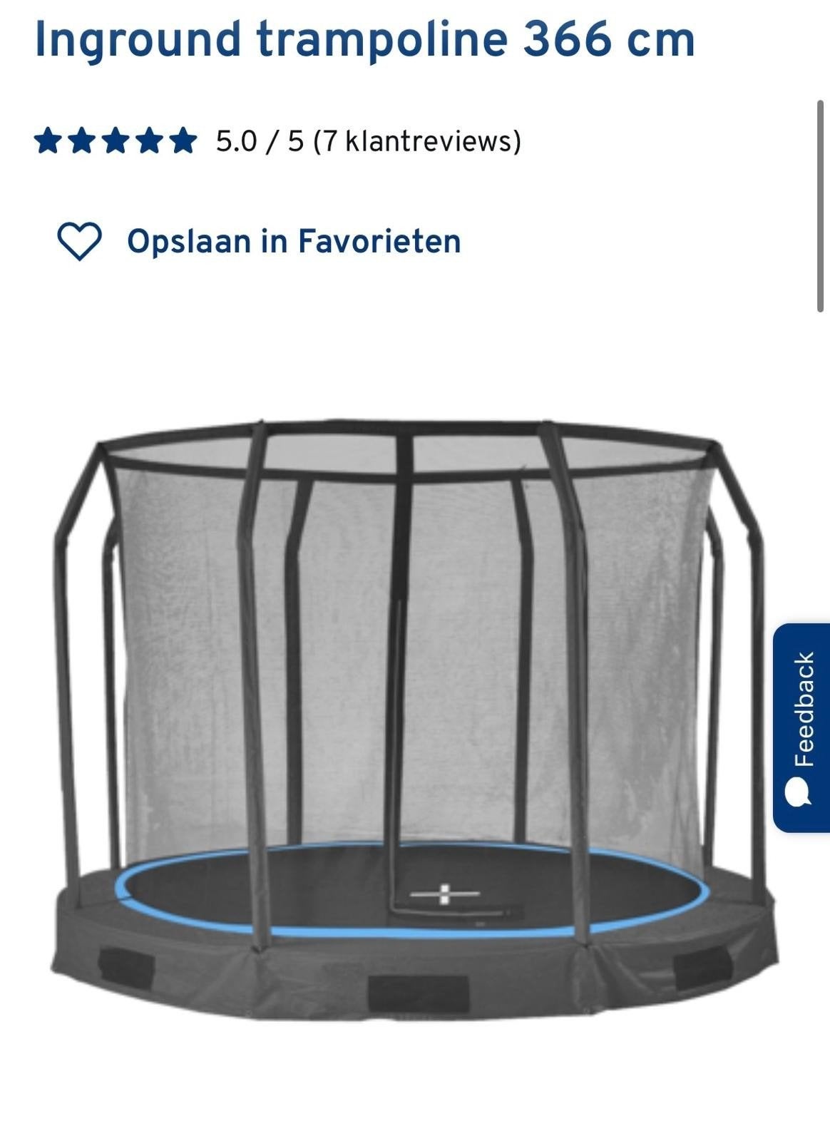 Foto 2 van randbeveiliging trampoline 366 cm - NIEUW!!