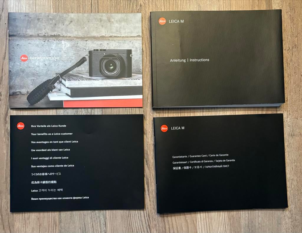 Leica M Handleidingen en Garantiebewijs duitstalig, Boeken, Ophalen of Verzenden, Zo goed als nieuw
