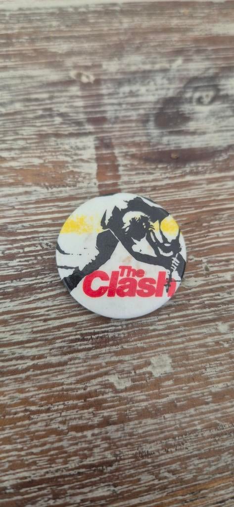 The Clash Button Badge - Vintage Punk Rock Speld, Ophalen of Verzenden, Gebruikt
