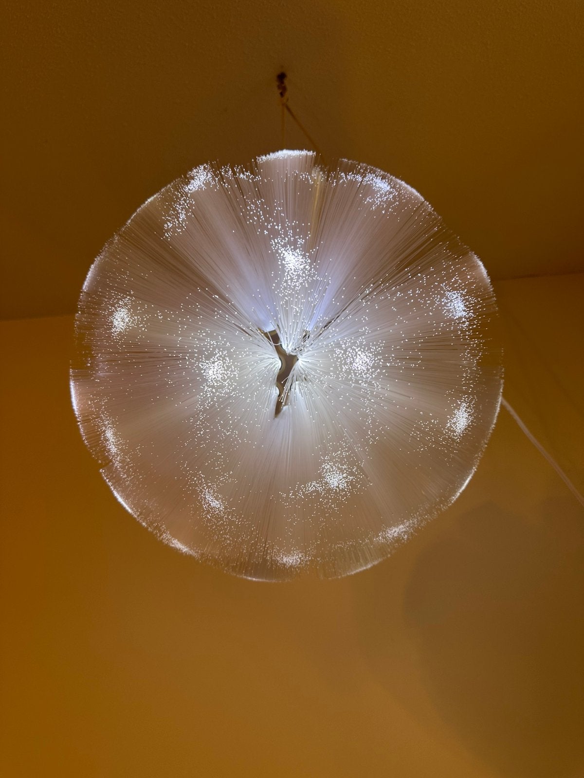 Vintage Ikea STRÅLA fiber optic vintage lamp, Ikea, Ophalen of Verzenden, Zo goed als nieuw, Plafondlamp