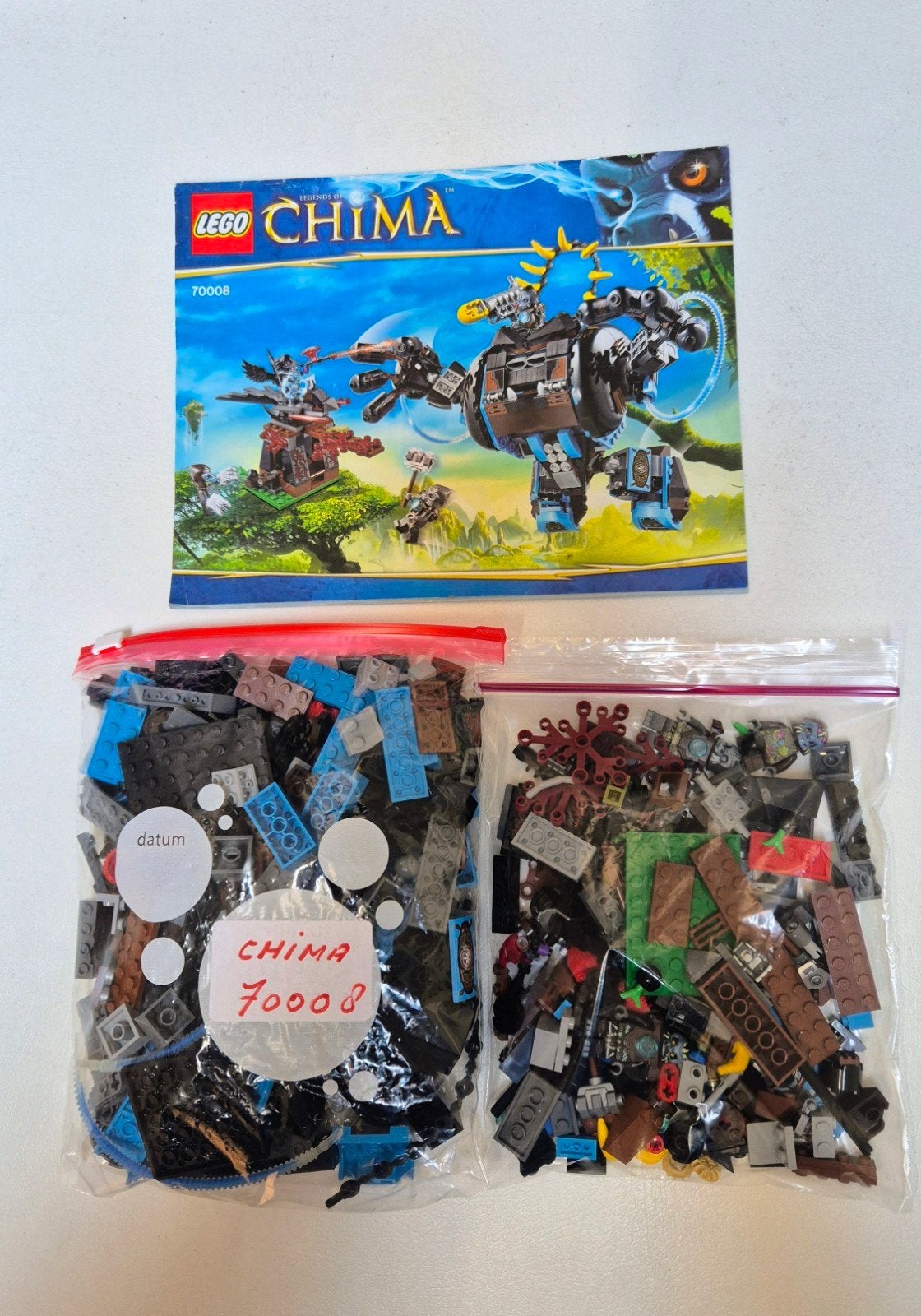 Lego Chima 70008 Gorzan's Gorilla Striker met instructies, Kinderen en Baby's, Speelgoed | Duplo en Lego, Gebruikt, Lego, Complete set