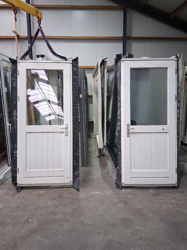 2x Achterdeurkozijn Hr++, Doe-het-zelf en Verbouw, 100 tot 120 cm, Gebruikt, 215 cm of meer, Ophalen of Verzenden