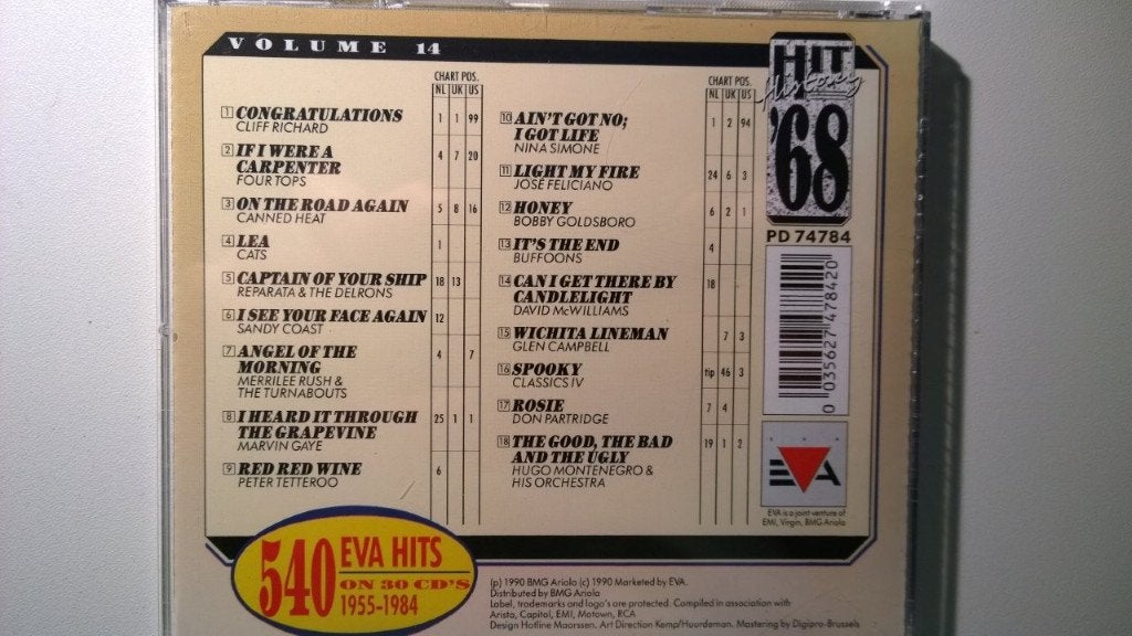 Hit History '68, Cd's en Dvd's, Ophalen of Verzenden, Zo goed als nieuw, Pop, Album