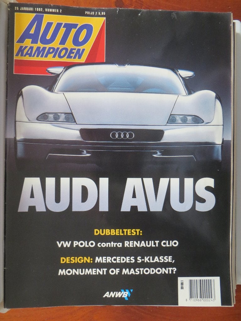 Autokampioen 2 1992 Audi Avus, Volkswagen Polo Coupé, Clio, Ophalen of Verzenden, Nieuw, Audi