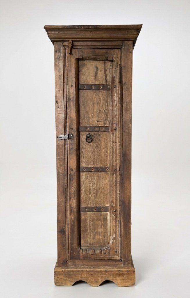 Antieke Indiase Haveli Almirah / Kast van Reclaimed Hout, Ophalen, Gebruikt