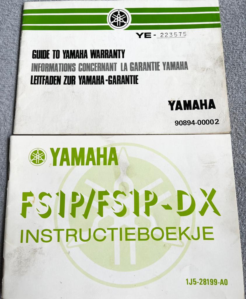 Yamaha FS1 instructie- en onderhouds/garantieboekje, Ophalen of Verzenden