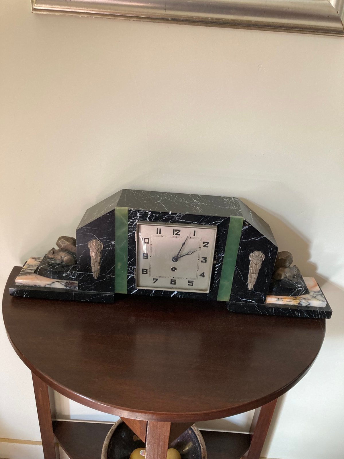 ANTIEKE FRANSE ART DECO SCHOUWKLOK UIT 1920 - 1930, Ophalen