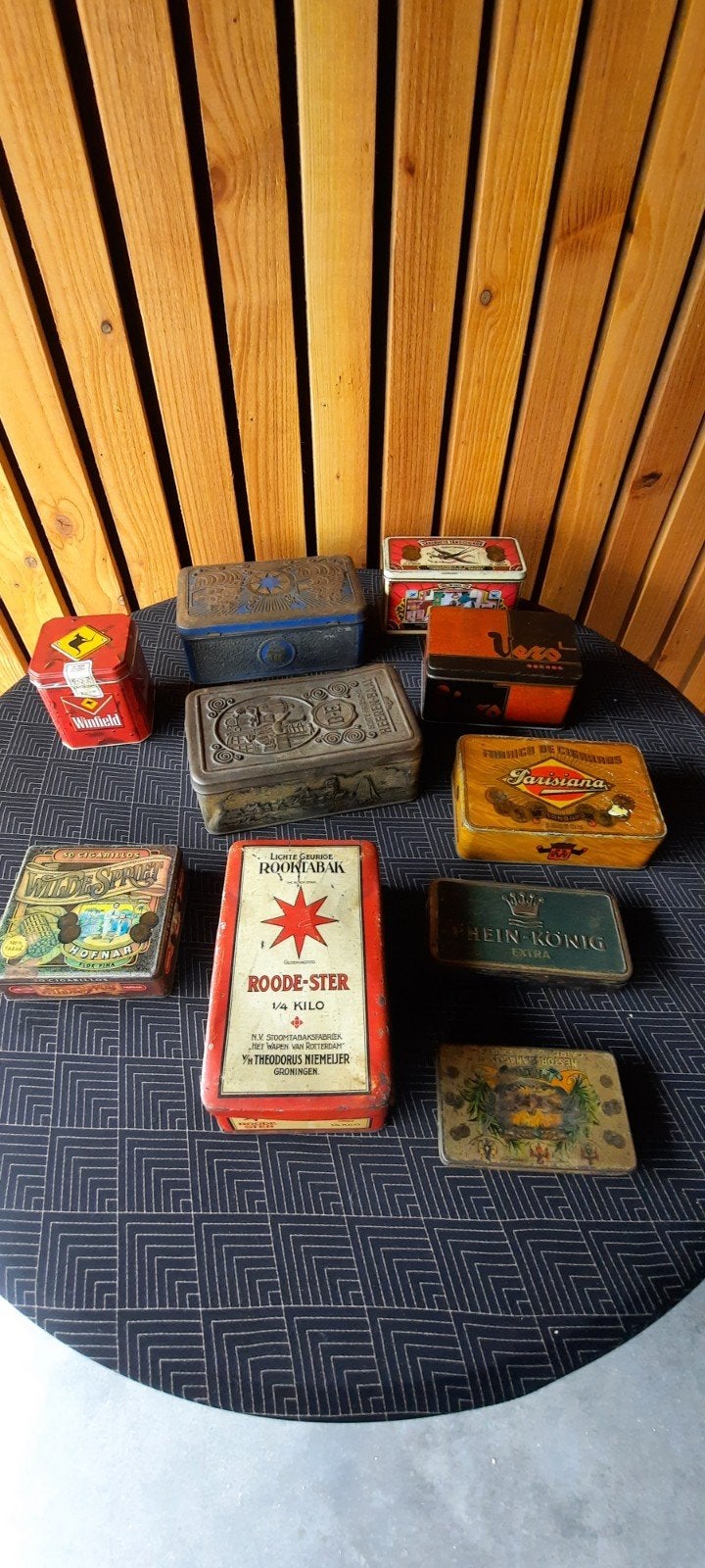 Vintage blikken tabaksdozen - Diverse merken en stijlen, Verzamelen, Ophalen, Gebruikt, Overige, Overige merken