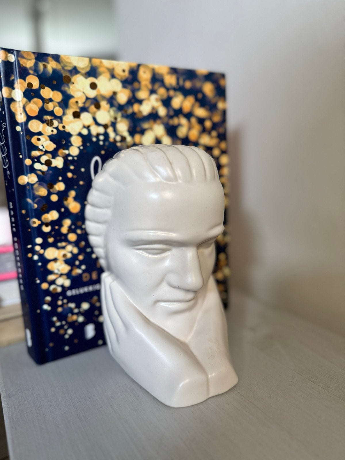 Art deco hoofd boekensteun Fransje Carbasius, Huis en Inrichting, Woonaccessoires | Overige, Vintage, Gebruikt, Ophalen of Verzenden