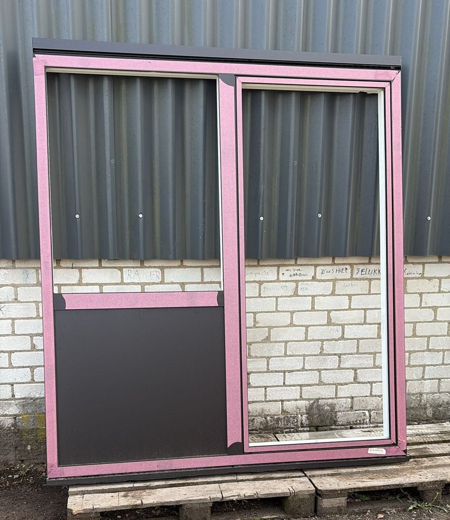 (247) 2x nieuwe alu raamkozijn/balkondeur draai kiep en glas, Ophalen, Raamkozijn, 150 tot 225 cm, 150 tot 225 cm