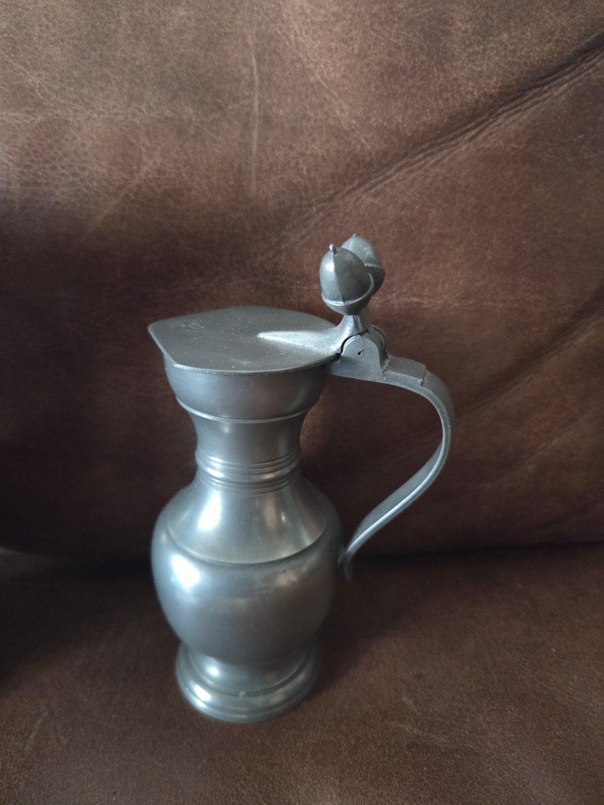 Antieke tinnen kannen en beker met engeltjes stempel, Antiek en Kunst, Ophalen
