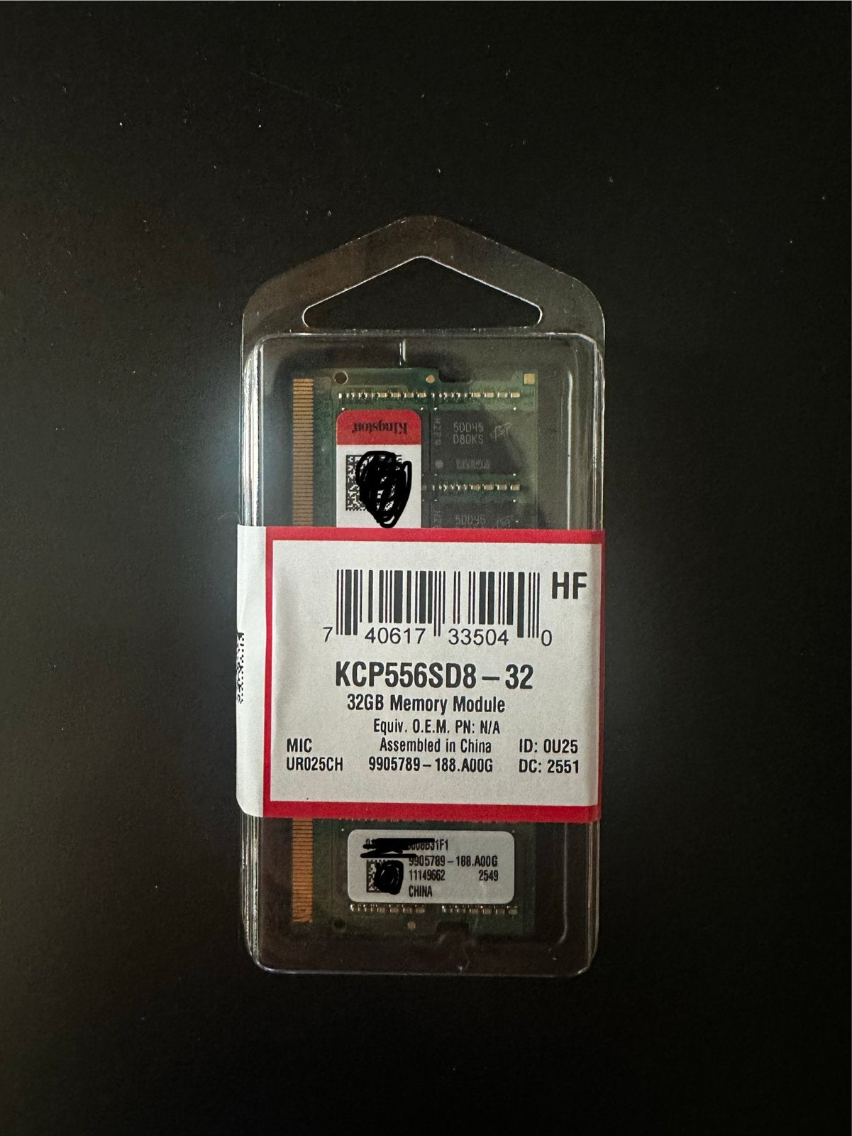 Kingston KCP556SD8-32 32GB DDR5 Geheugenmodule, 32 GB, Nieuw, Ophalen of Verzenden, DDR5
