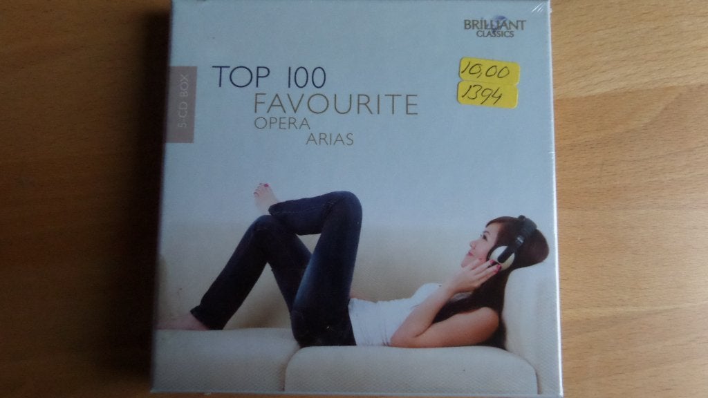 Top 100 Favourite Opera Arias in een 5 cd box 1394, Ophalen of Verzenden, Classicisme, Nieuw in verpakking, Kamermuziek