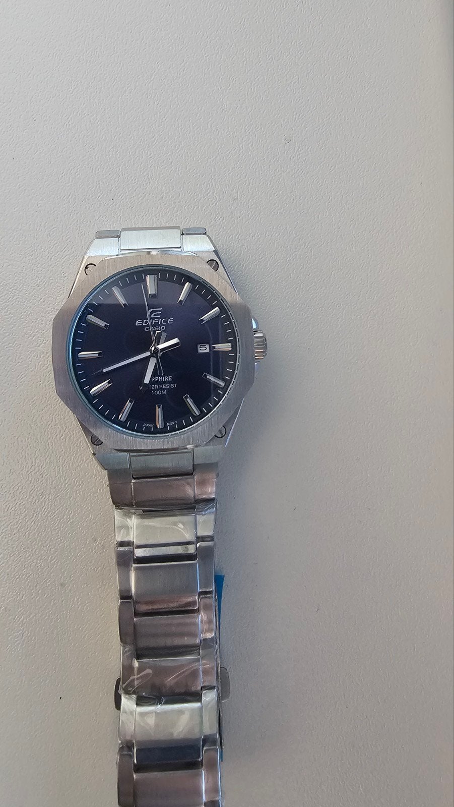 Casio edifence  blauw, Overige merken, Staal, Staal, Polshorloge