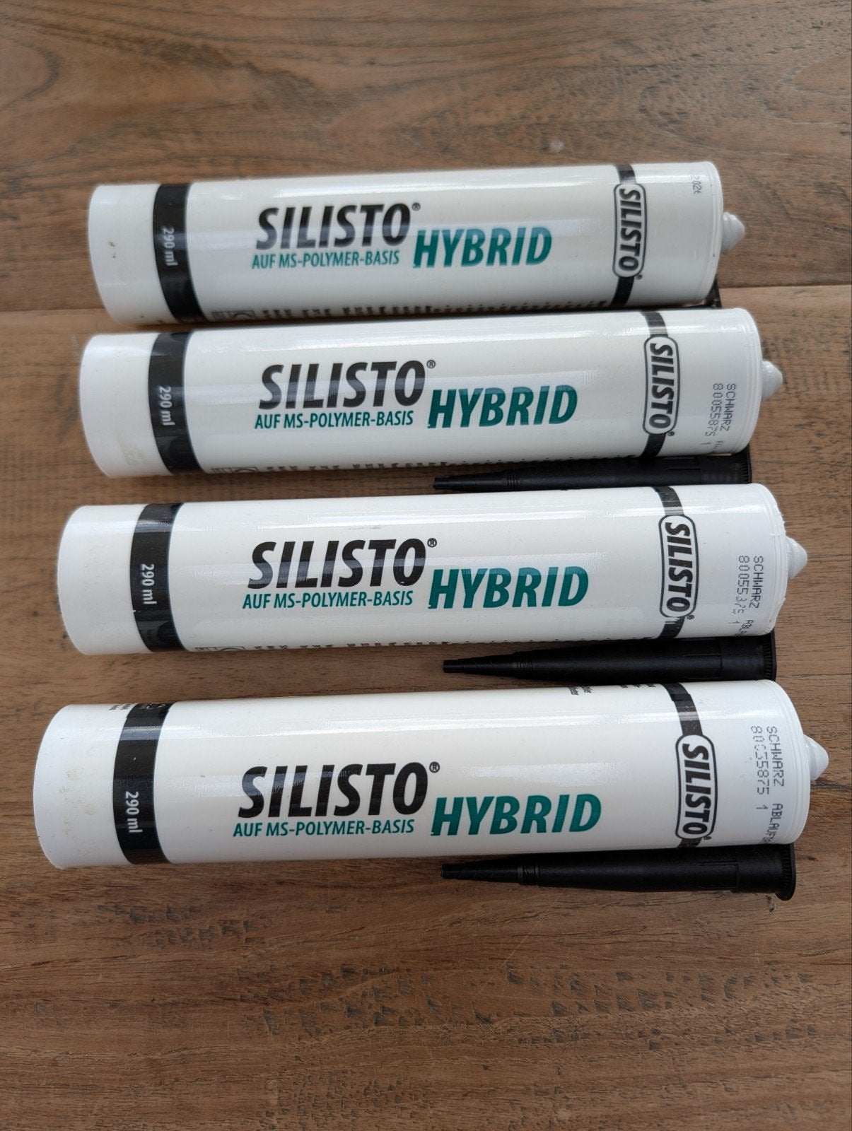 Silisto Hybrid MS-Polymeer Kit Zwart 290 ml (4 stuks), Ophalen, Nieuw